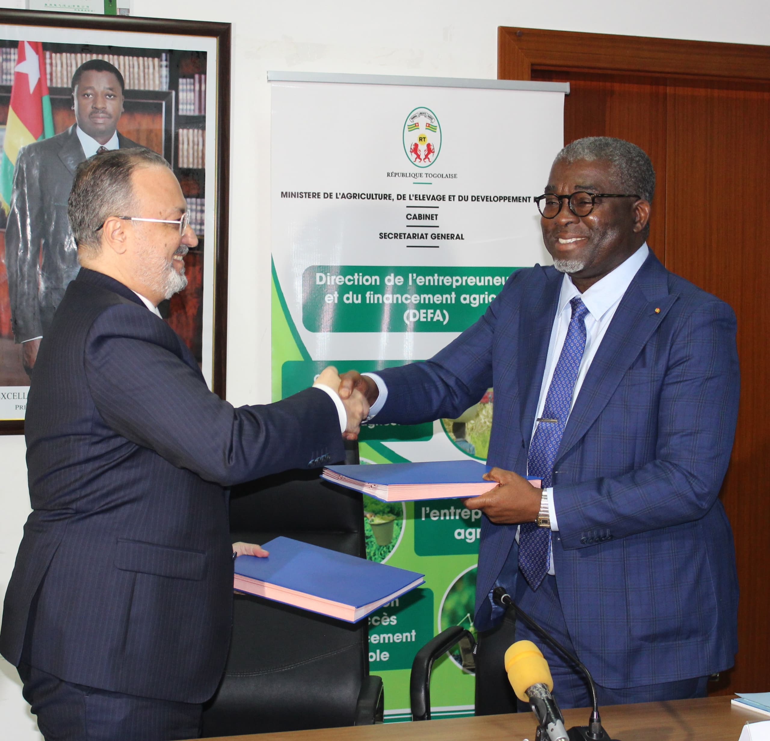 Signature de convention entre le Ministère de l’agriculture et Bank of Africa Togo