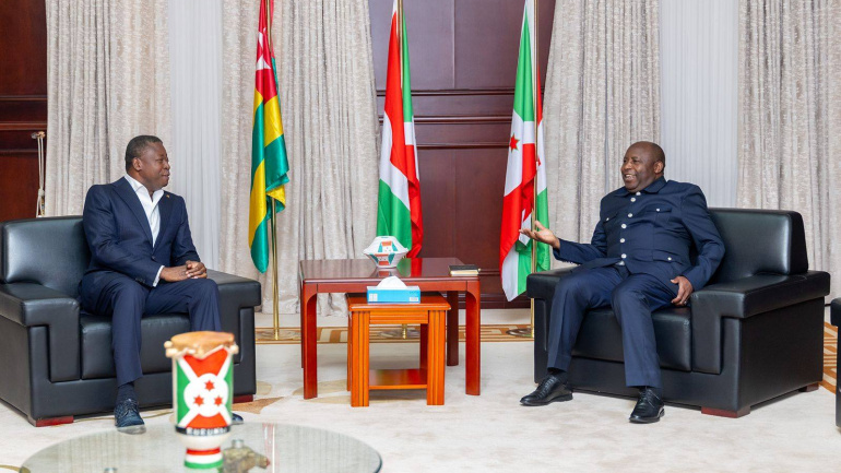 Médiation dans les Grands Lacs :  échanges à Bujumbura entre Faure Gnassingbé et Evariste Ndayishimiye